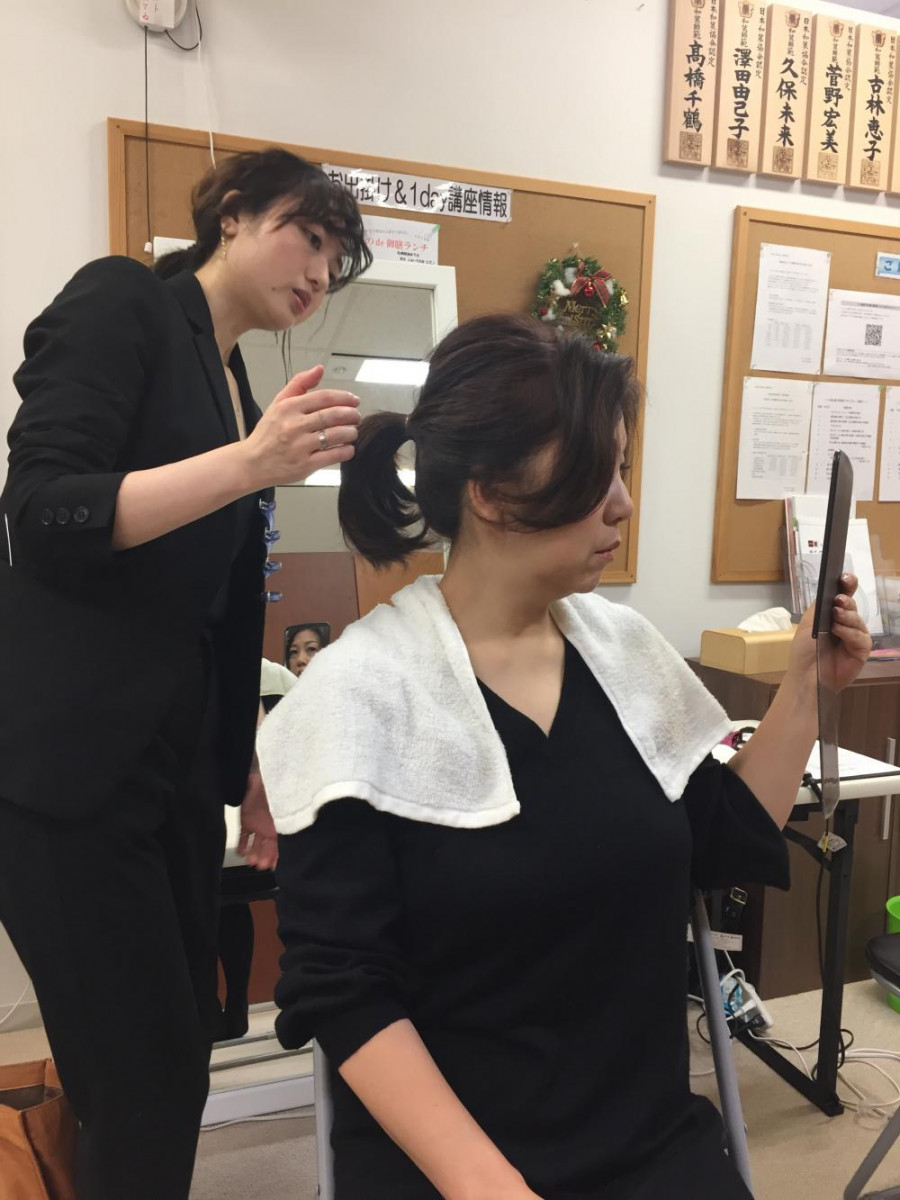 プロ直伝 ヘアアレンジ講座 いち瑠 のブログ 着物の着付け教室 いち瑠 いちる